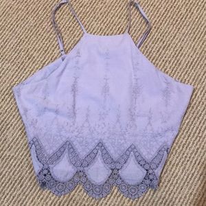 Purple halter tank size L